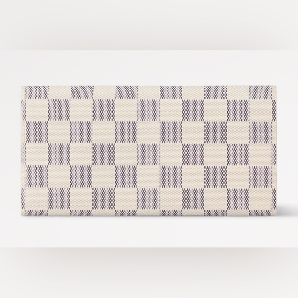 👜 AUTHENTIC LV 👜 Emilie Wallet Damier Azur Canvas w/ Rose Ballerine Interior - Picture 4 of 16